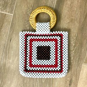 Vici Beaded Woven Clutch